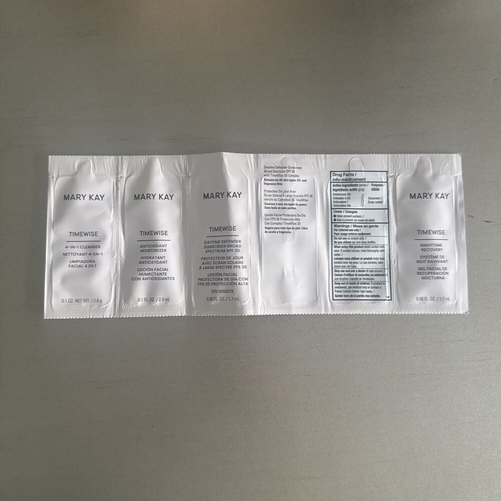 MARY KAY TIMEWISE .1 0Z .06 OZ CLEANSER MOISTURIZER SUNSCREEN NIGHT TIME PACKS